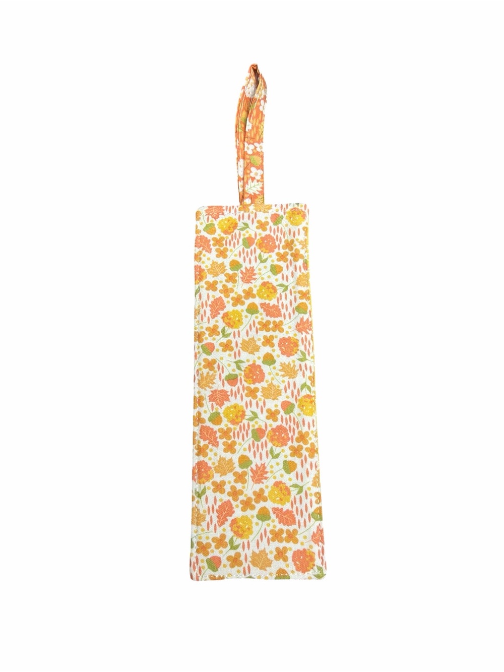 Hand Crafted Reversible Fabric Bookmark Print 7” x 2.5”